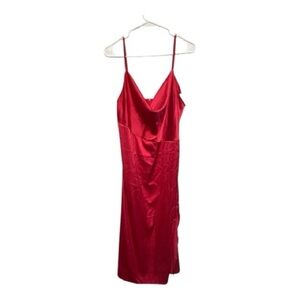 Y2K Vibes Lyaner Hot Pink Midi Slip Dress Size Large